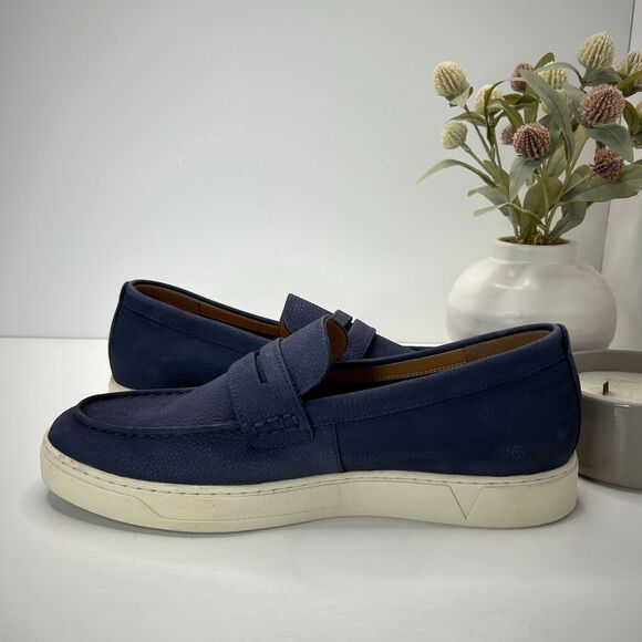 Vionic Thompson Slip-on Penny Loafers Casual Comfort Shoe Navy Men's 12 Wide - Picture 6 of 9